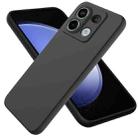 For Xiaomi Poco X6 5G Solid Color Liquid Silicone Dropproof Full Coverage Phone Case(Black) - 1