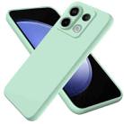 For Xiaomi Poco X6 5G Solid Color Liquid Silicone Dropproof Full Coverage Phone Case(Green) - 1