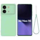 For Xiaomi Poco X6 Neo/Redmi Note 13R Pro Solid Color Liquid Silicone Dropproof Full Coverage Phone Case(Green) - 1