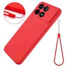 For Xiaomi Poco F6 Pro Solid Color Liquid Silicone Dropproof Full Coverage Phone Case(Red) - 2