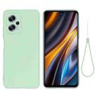 For Xiaomi Redmi Note 12T Pro / 11T Pro+ Solid Color Liquid Silicone Dropproof Full Coverage Phone Case(Green) - 1