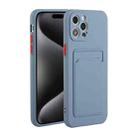 For iPhone 15 Pro Max Card Slot Design Shockproof TPU Phone Case(Grey) - 1