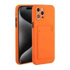 For iPhone 15 Pro Max Card Slot Design Shockproof TPU Phone Case(Orange) - 1