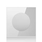 86mm Round LED Tempered Glass Switch Panel, Gray Round Glass, Style:One Open Multiple Control - 1