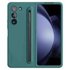 For Samsung Galaxy Z Fold5 NILLKIN Flex Pure PC + Liquid Silicone Phone Case with S Pen(Green) - 1