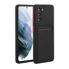 For Samsung Galaxy A55 Card Slot Design Shockproof TPU Phone Case(Black) - 1