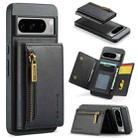 For Google Pixel 8 Pro DG.MING M5 Series Zip RFID Multi Card Detachable Leather Phone Case(Black) - 1