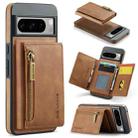 For Google Pixel 8 Pro DG.MING M5 Series Zip RFID Multi Card Detachable Leather Phone Case(Brown) - 1