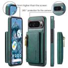 For Google Pixel 9 Pro XL DG.MING M5 Series Zip RFID Multi Card Detachable Leather Phone Case(Green) - 2