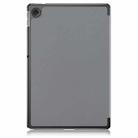 For Lenovo Tab 10.1 2025 Custer Texture 3-Fold Holder Leather Smart Tablet Case(Grey) - 3