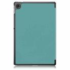 For Lenovo Tab 10.1 2025 Custer Texture 3-Fold Holder Leather Smart Tablet Case(Green) - 3