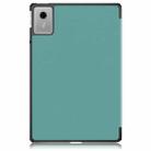 For Lenovo Tab Idea 11 /Xiaoxin Pad 2025 Custer Texture 3-Fold Holder Leather Smart Tablet Case(Green) - 3