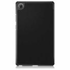 For Lenovo Tab One 8.7 / K9 2025 Custer Texture 3-Fold Holder Leather Smart Tablet Case(Black) - 3