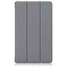 For Lenovo Tab One 8.7 / K9 2025 Custer Texture 3-Fold Holder Leather Smart Tablet Case(Grey) - 2