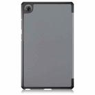 For Lenovo Tab One 8.7 / K9 2025 Custer Texture 3-Fold Holder Leather Smart Tablet Case(Grey) - 3