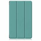 For Lenovo Tab One 8.7 / K9 2025 Custer Texture 3-Fold Holder Leather Smart Tablet Case(Green) - 2