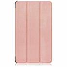 For Lenovo Tab One 8.7 / K9 2025 Custer Texture 3-Fold Holder Leather Smart Tablet Case(Rose Gold) - 2