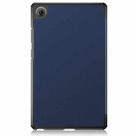 For Lenovo Tab One 8.7 / K9 2025 Custer Texture 3-Fold Holder Leather Smart Tablet Case(Dark Blue) - 3