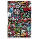 For Lenovo Tab Plus 11.5 TB351FU Custer Coloured Drawing 3-folding Leather Tablet Case(Graffiti) - 2