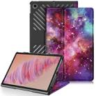 For Lenovo Tab Plus 11.5 TB351FU Custer Coloured Drawing 3-folding Leather Smart Tablet Case(Milky Way) - 1