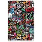 For Lenovo Tab P12 12.7 2025 Custer Coloured Drawing 3-folding Leather Smart Tablet Case(Graffiti) - 2