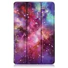 For Lenovo Yoga Tab Plus Custer Coloured Drawing 3-folding Leather Smart Tablet Case(Milky Way) - 2