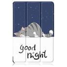 For Lenovo Tab 10.1 2025 Custer Coloured Drawing 3-folding Leather Smart Tablet Case(Lazy Cat) - 2