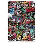 For Lenovo Tab 10.1 2025 Custer Coloured Drawing 3-folding Leather Smart Tablet Case(Graffiti) - 2