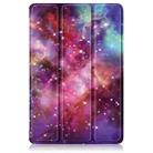 For Lenovo Tab 10.1 2025 Custer Coloured Drawing 3-folding Leather Smart Tablet Case(Milky Way) - 2