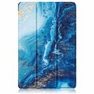 For Lenovo Tab Idea 11 /Xiaoxin Pad 2025 Custer Painted 3-Fold Holder Leather Smart Tablet Case(Waves) - 2