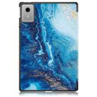 For Lenovo Tab Idea 11 /Xiaoxin Pad 2025 Custer Painted 3-Fold Holder Leather Smart Tablet Case(Waves) - 3