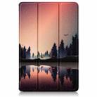 For Lenovo Tab Idea 11 /Xiaoxin Pad 2025 Custer Painted 3-Fold Holder Leather Smart Tablet Case(Sunset) - 2