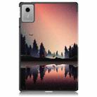 For Lenovo Tab Idea 11 /Xiaoxin Pad 2025 Custer Painted 3-Fold Holder Leather Smart Tablet Case(Sunset) - 3