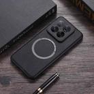 For Xiaomi 14T Pro PU MagSafe Magnetic Phone Case(Black) - 1