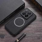 For Xiaomi 14T PU MagSafe Magnetic Phone Case(Black) - 1