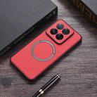 For Xiaomi 14T PU MagSafe Magnetic Phone Case(Red) - 1