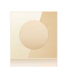 86mm Round LED Tempered Glass Switch Panel, Gold Round Glass, Style:One Open Multiple Control - 1