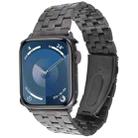 For Apple Watch Series 8 41mm 22mm Ultra-thin Five Beads Stainless Steel Watch Band(Black) - 1