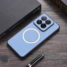 For Xiaomi 14 Pro CD Magnetic Cloth Texture PU Phone Case(Blue) - 1