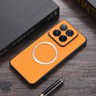 For Xiaomi 14 Pro CD Magnetic Cloth Texture PU Phone Case(Orange) - 1