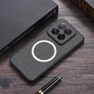For Xiaomi 14 Pro CD Magnetic Cloth Texture PU Phone Case(Grey) - 1