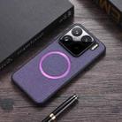 For Xiaomi 15 Pro CD Magnetic Cloth Texture PU Phone Case(Purple) - 1