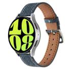 20mm Universal Denim Leather Buckle Watch Band(Dark Blue) - 1