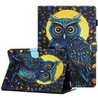 For Huawei MatePad T 10s / T 10 Painted Pattern Stitching Leather Tablet Case(Moonlight Eagle) - 1