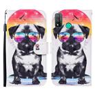For Huawei P smart 2020 3D Painted Pattern Horizontal Flip Leather Case with Holder & Wallet & Card slot & Lanyard(Glasses Dog) - 1