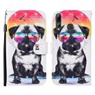 For Huawei P smart 2019 / Honor 10 Lite 3D Painted Pattern Horizontal Flip Leather Case with Holder & Wallet & Card slot & Lanyard(Glasses Dog) - 1