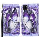 For Huawei Y5p / Honor 9S 3D Painted Pattern Horizontal Flip Leather Case with Holder & Wallet & Card slot & Lanyard(Purple Butterfly) - 1