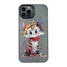 For iPhone 13 Pro Cartoon Animal Graffiti PC + TPU Phone Case(Calico Cat) - 1