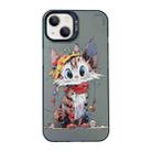 For iPhone 13 Cartoon Animal Graffiti PC + TPU Phone Case(Calico Cat) - 1