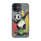 For iPhone 12 Cartoon Animal Graffiti PC + TPU Phone Case(Panda) - 1